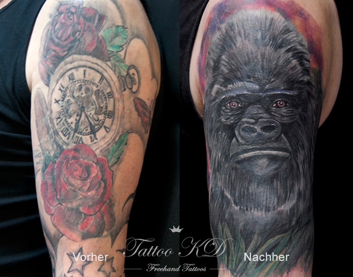 Tattoo KD Issum Cover-up Gorilla